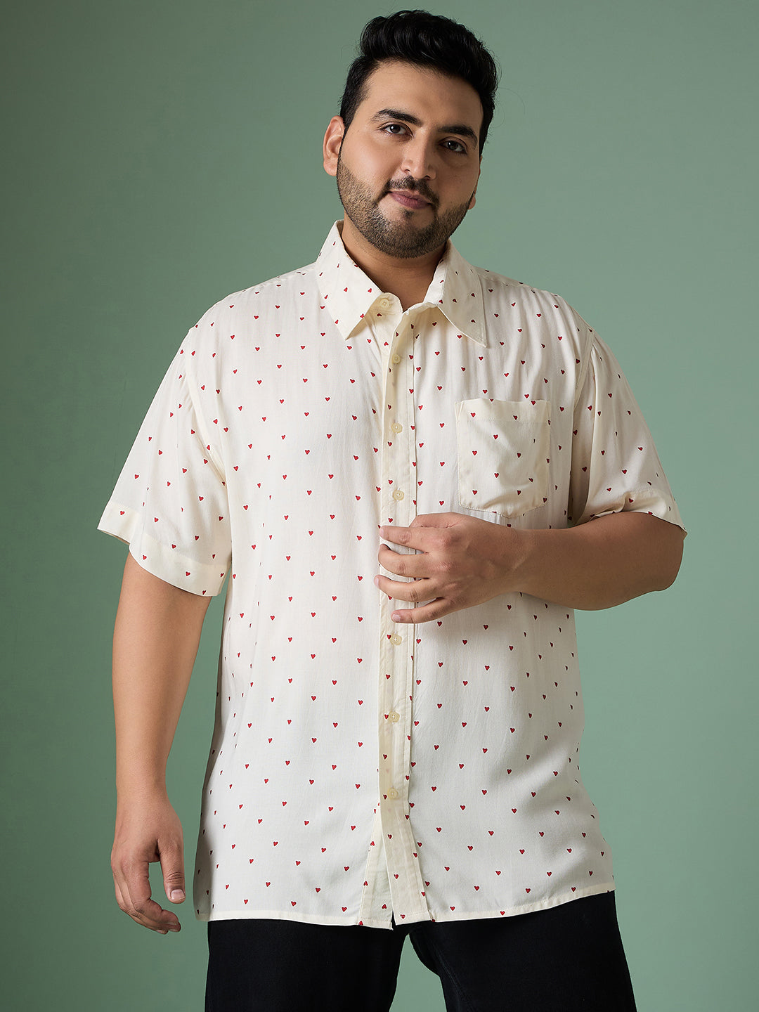 Men Plus Size Rava Printed Shirt - bigbanana