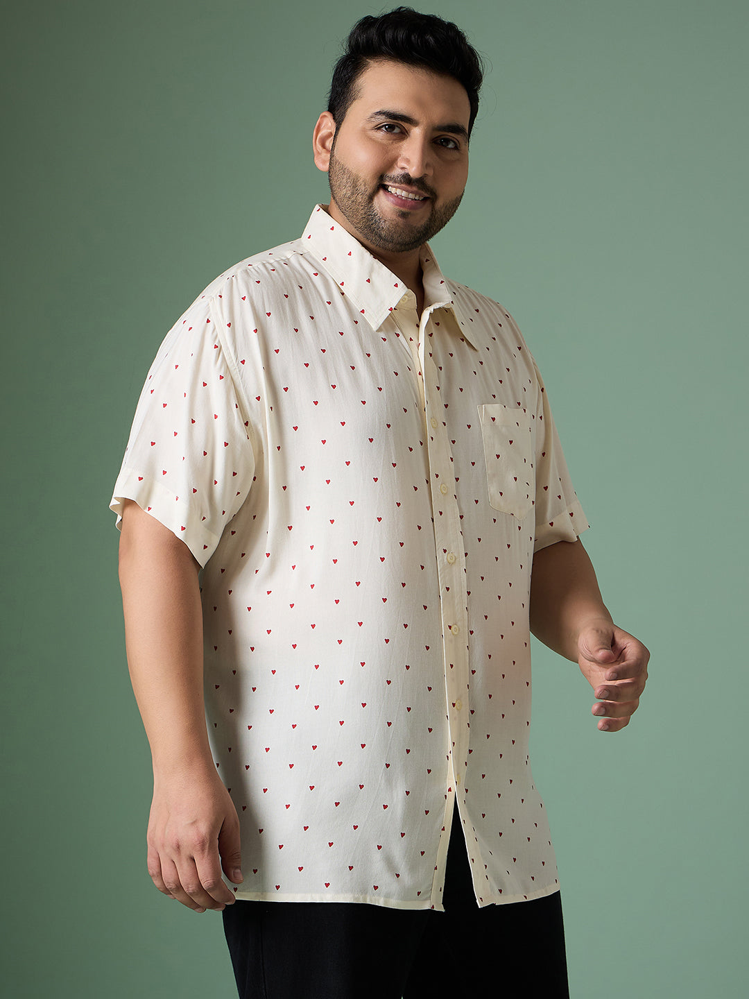 Men Plus Size Rava Printed Shirt - bigbanana