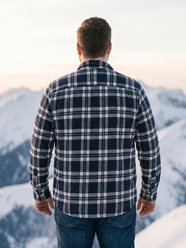 Men Plus Size Rewan Multi Check Shirts