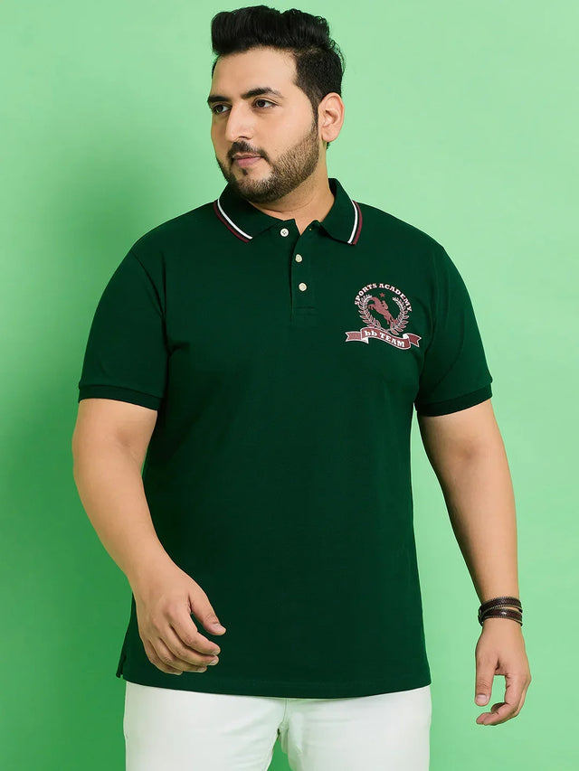 Men Plus Size Rewind Printed Polo Tshirt - bigbanana