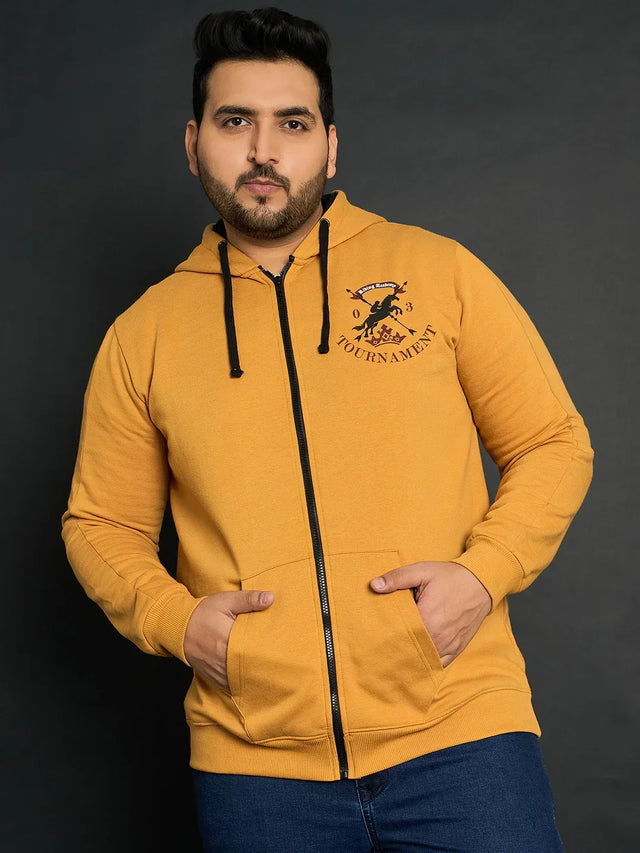 Men Plus Size Rinconada Solid Sweatshirts - bigbanana