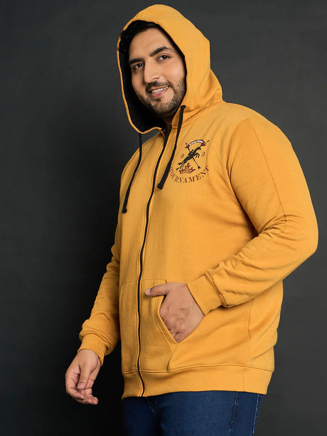 Men Plus Size Rinconada Solid Sweatshirts - bigbanana