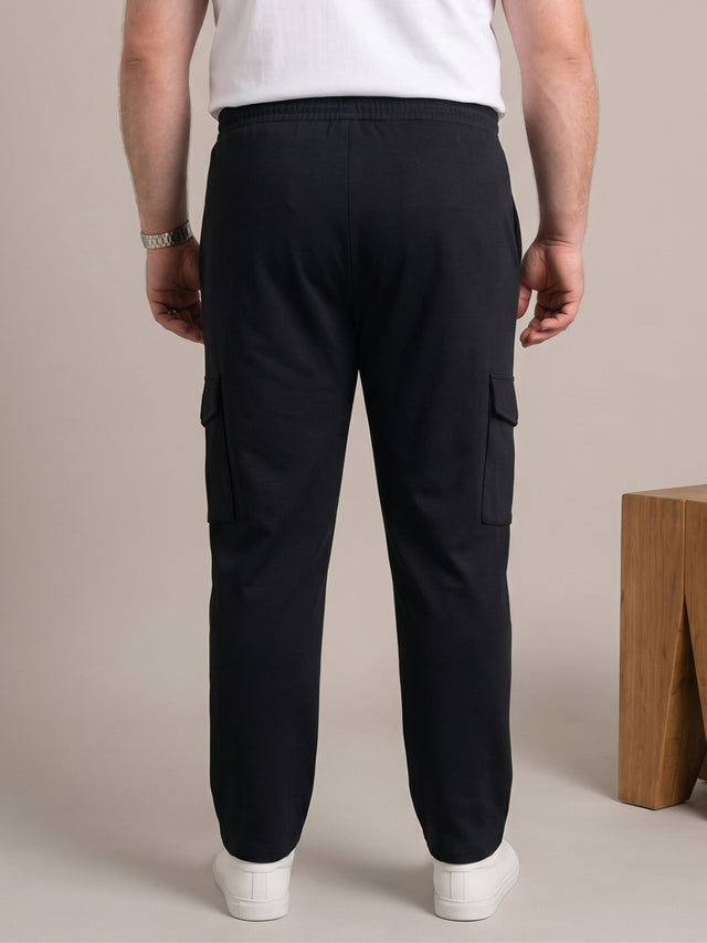 Men Plus Size Rokke Maroon Solid Trackpants