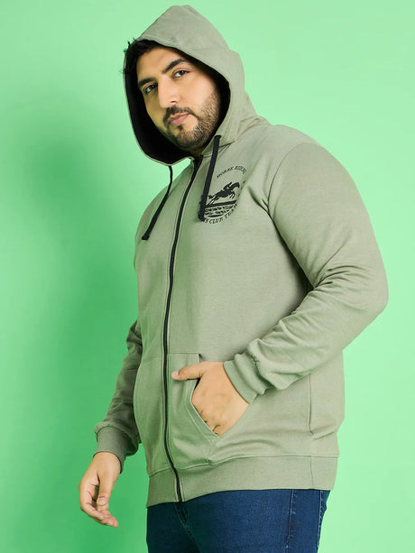 Men Plus Size Salovci Solid Sweatshirts - bigbanana