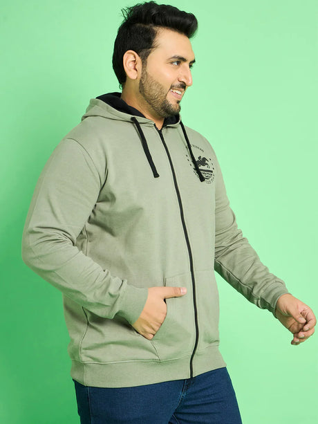 Men Plus Size Salovci Solid Sweatshirts - bigbanana