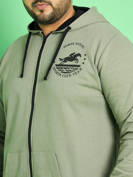 Men Plus Size Salovci Solid Sweatshirts - bigbanana