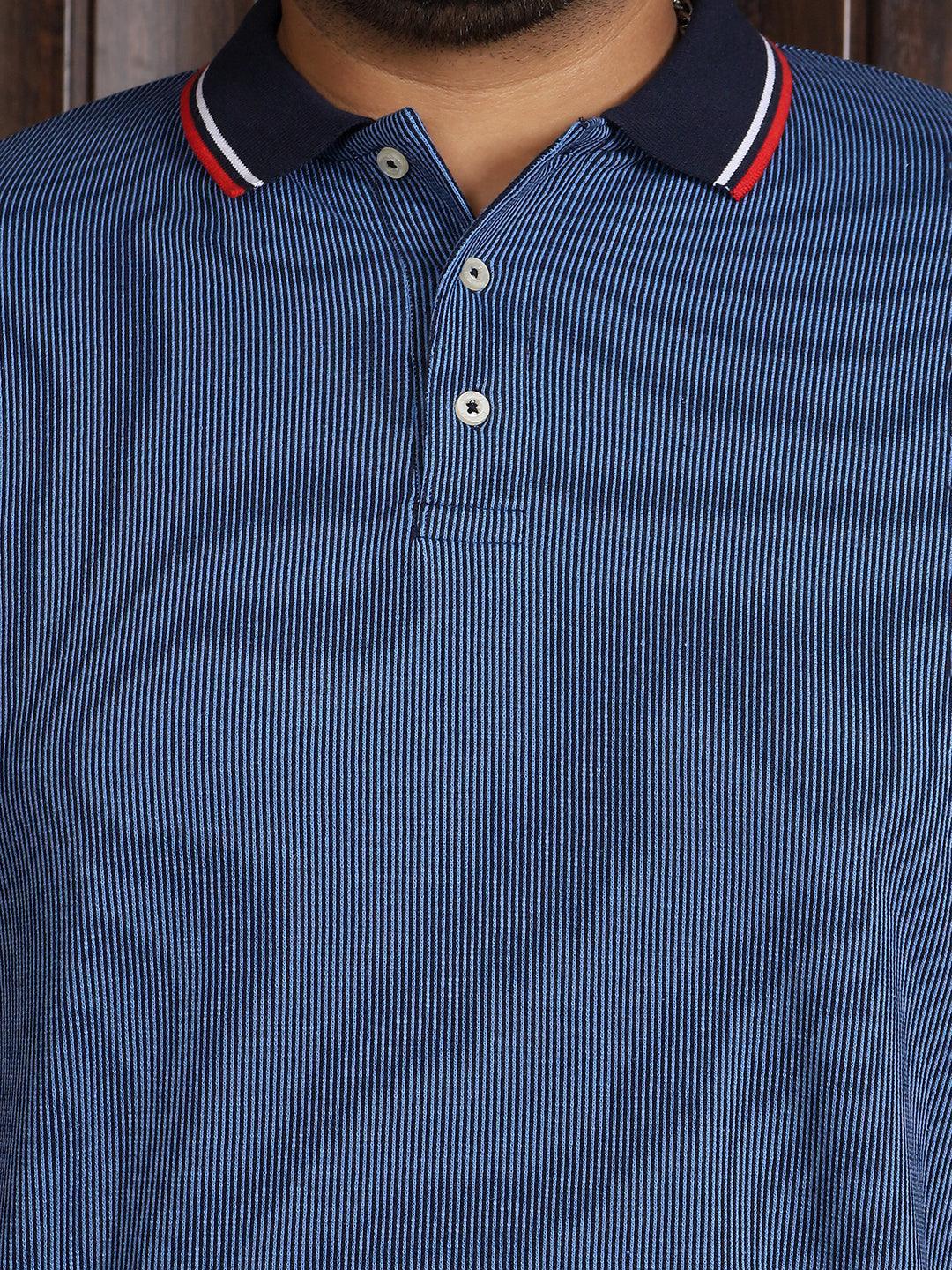 Men Plus Size Seoul Jacquard Polo Tshirt - bigbanana