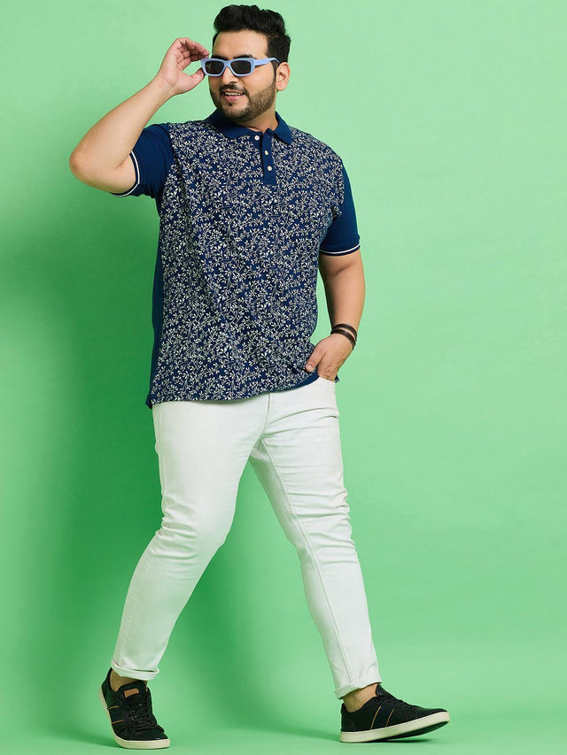 Men Plus Size Siaya Printed Polo Tshirt - bigbanana