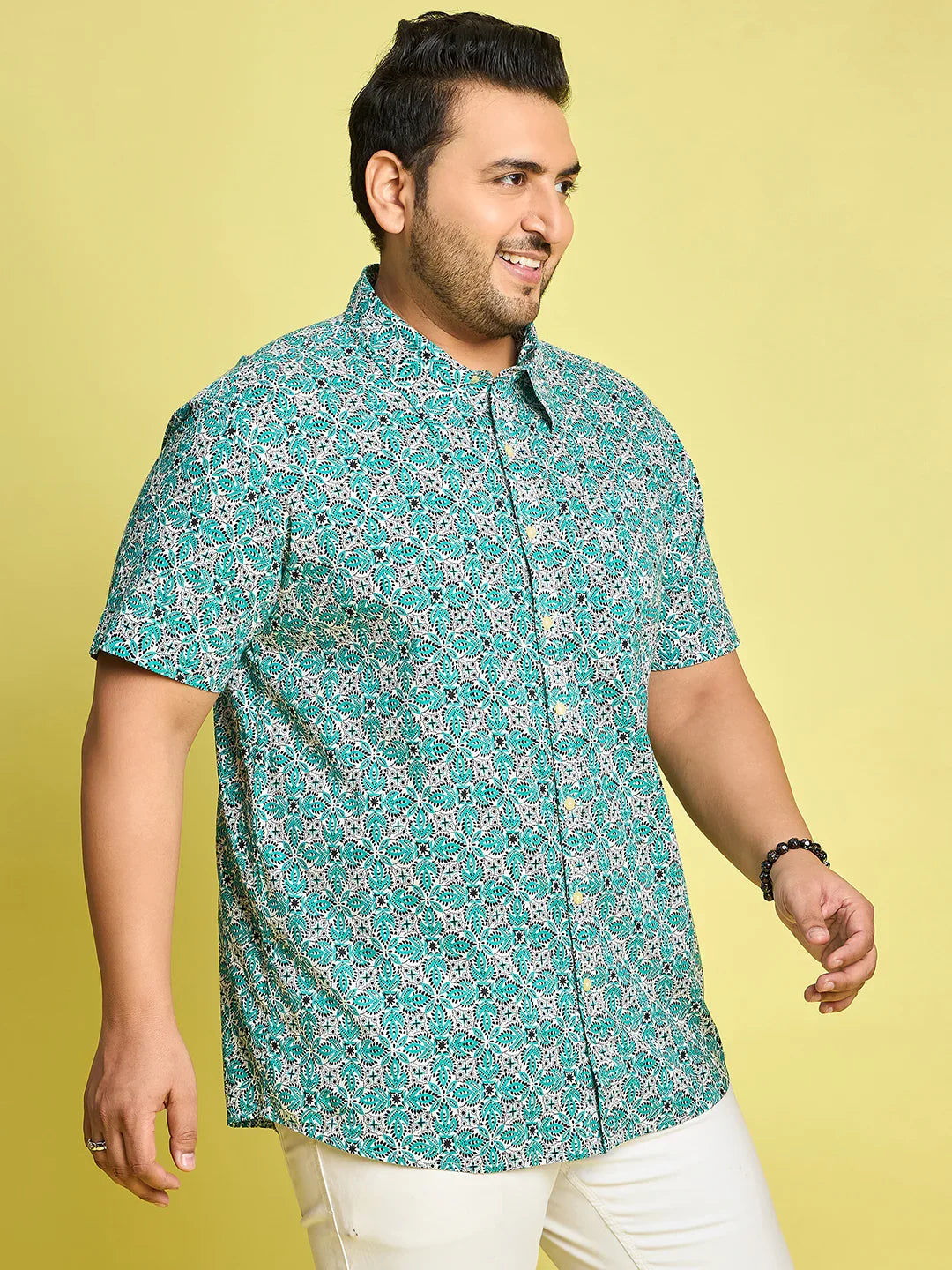 Men Plus Size Simon Floral Print Multi color shirt - bigbanana