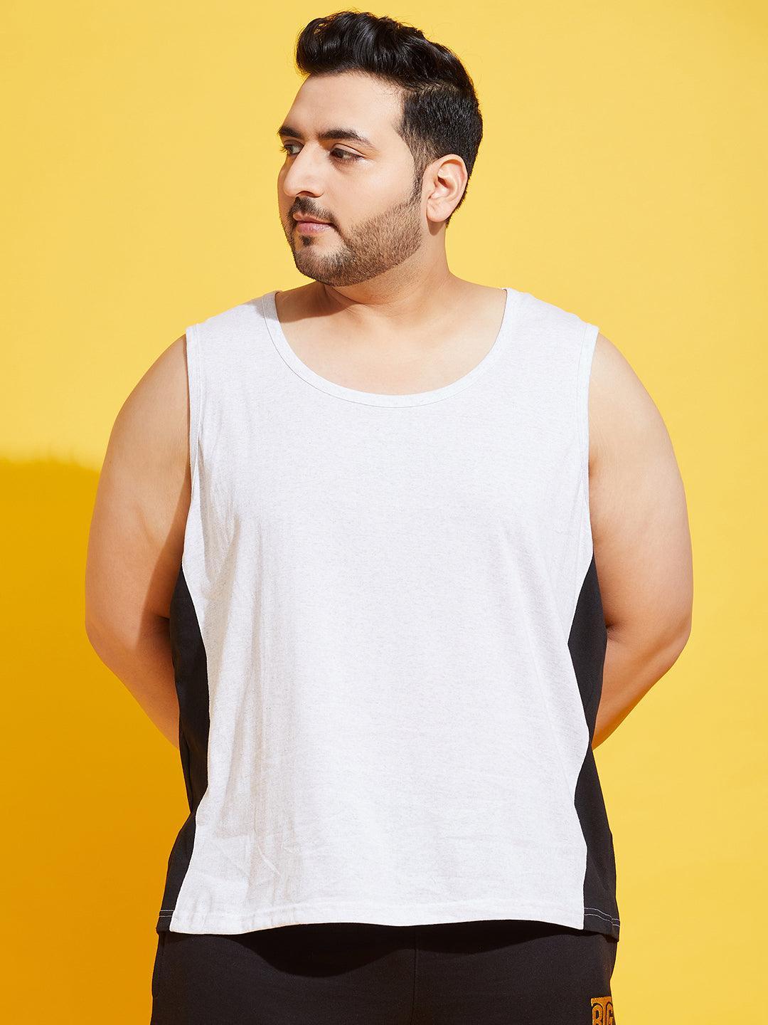 Men Plus Size Snow-10 Colorblock Vest - bigbanana