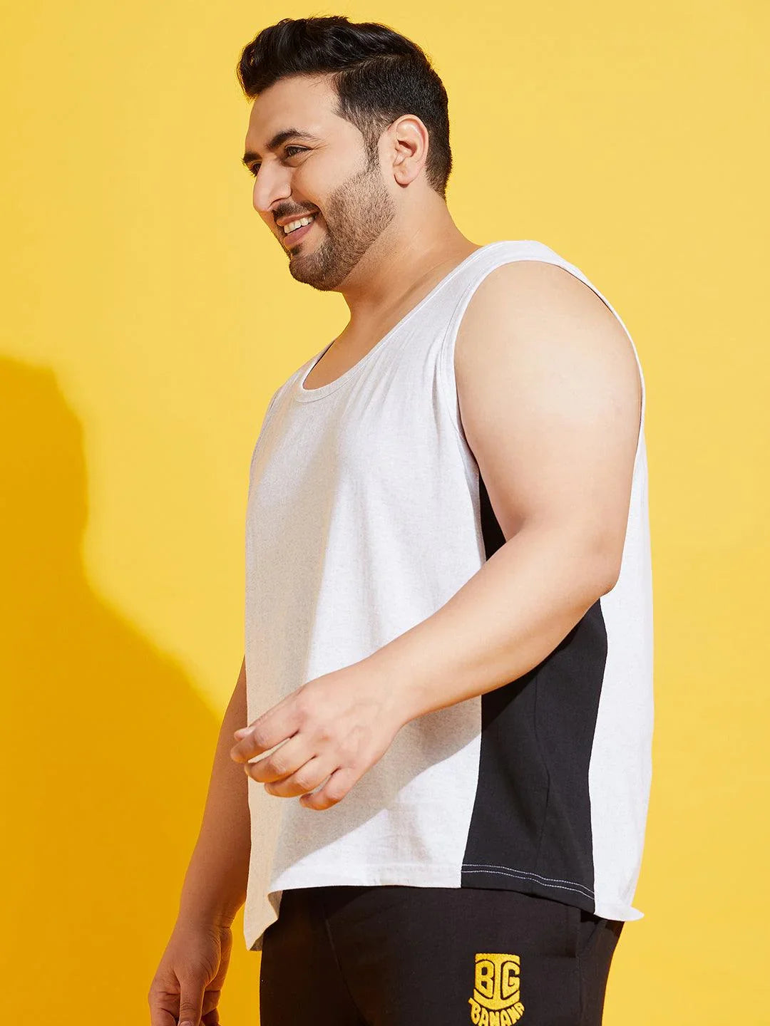 Men Plus Size Snow-10 Colorblock Vest - bigbanana