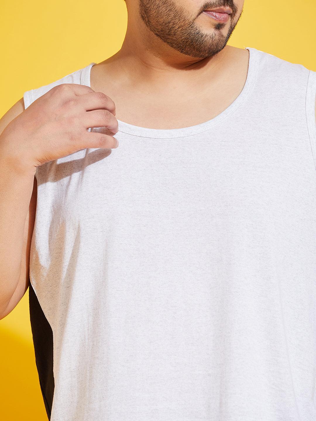 Men Plus Size Snow-10 Colorblock Vest - bigbanana