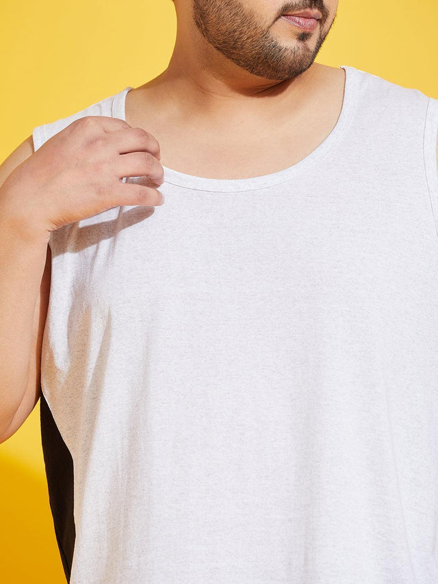 Men Plus Size Snow-10 Colorblock Vest - bigbanana
