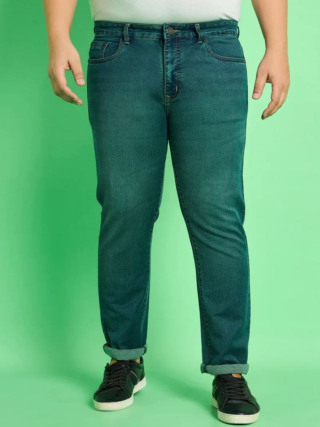 Men Plus Size Aidan Solid Jeans - bigbanana