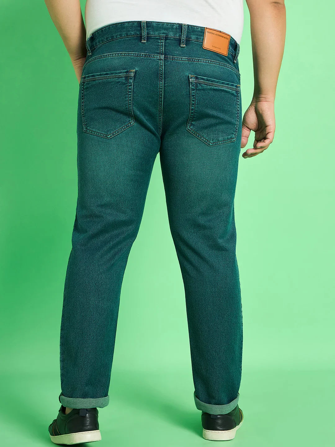 Men Plus Size Aidan Solid Jeans - bigbanana