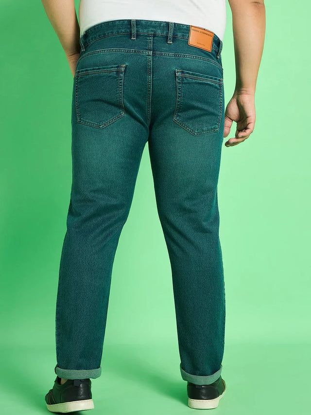 Men Plus Size Aidan Solid Jeans - bigbanana