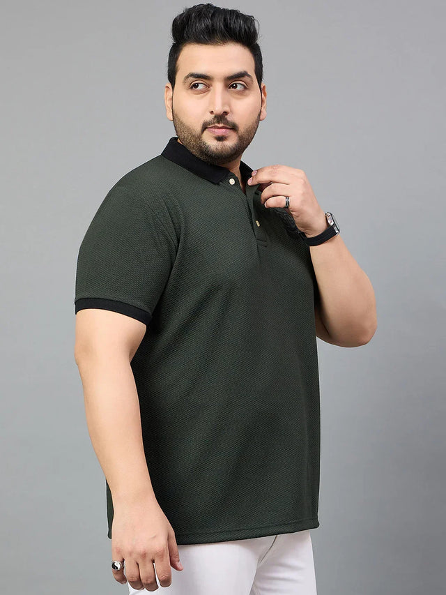 Men Plus Size Souness Solid Polo Tshirt - bigbanana