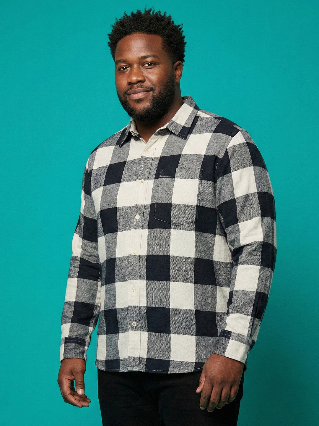 Men Plus Size Stronghold Multicolor Checkered Casual Shirt