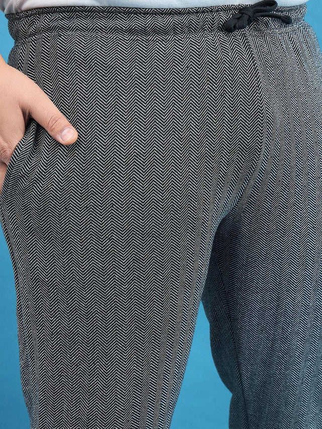 Men Plus Size Sugiarto Gray Solid Trackpant - bigbanana