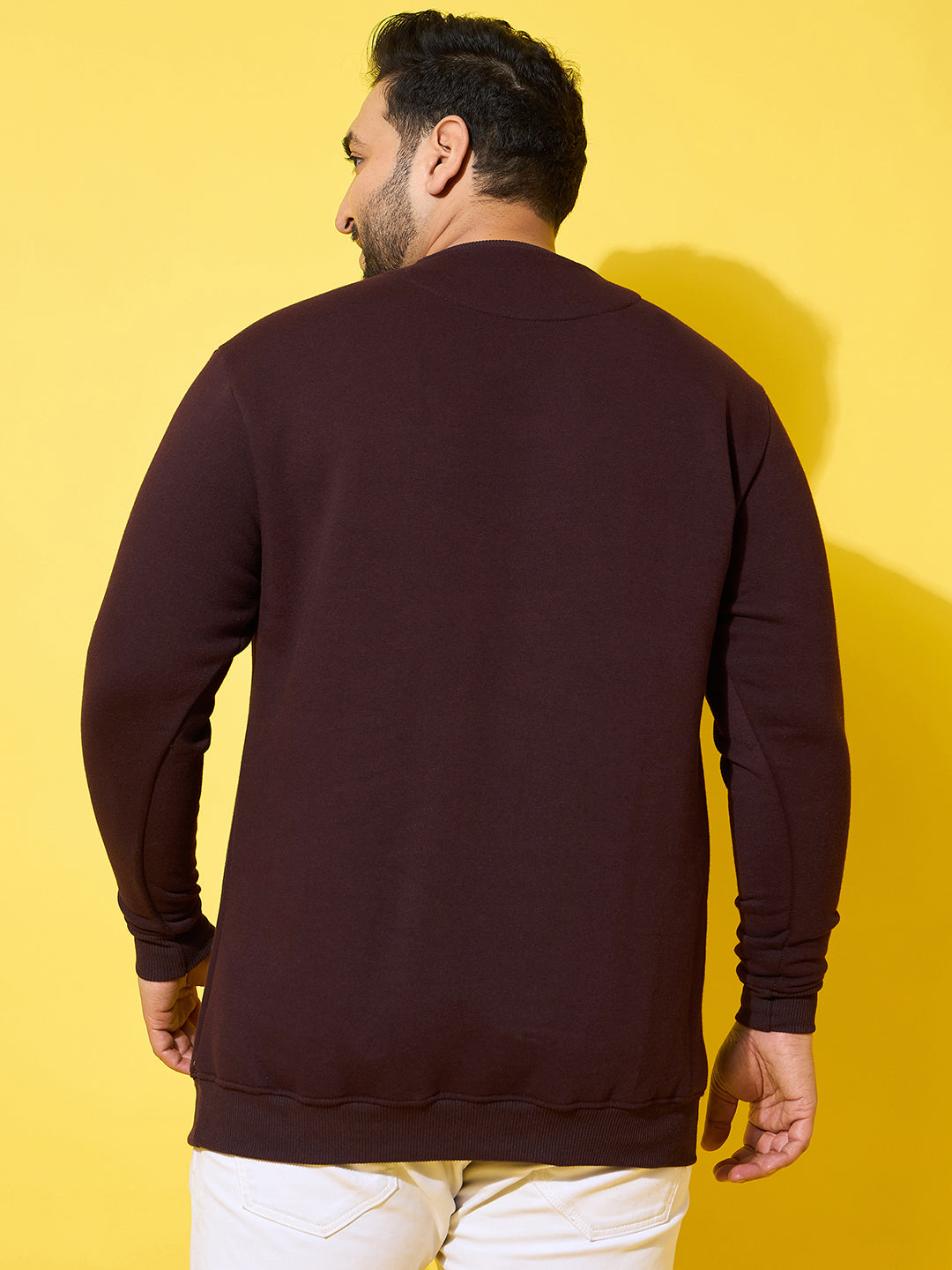 Men Plus Size Summit Black Printed Sweatshirt