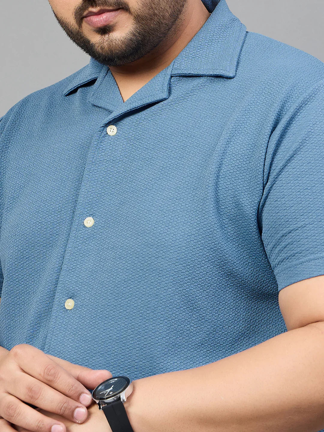 Men Plus Size Tarkowski Solid Shirt - bigbanana