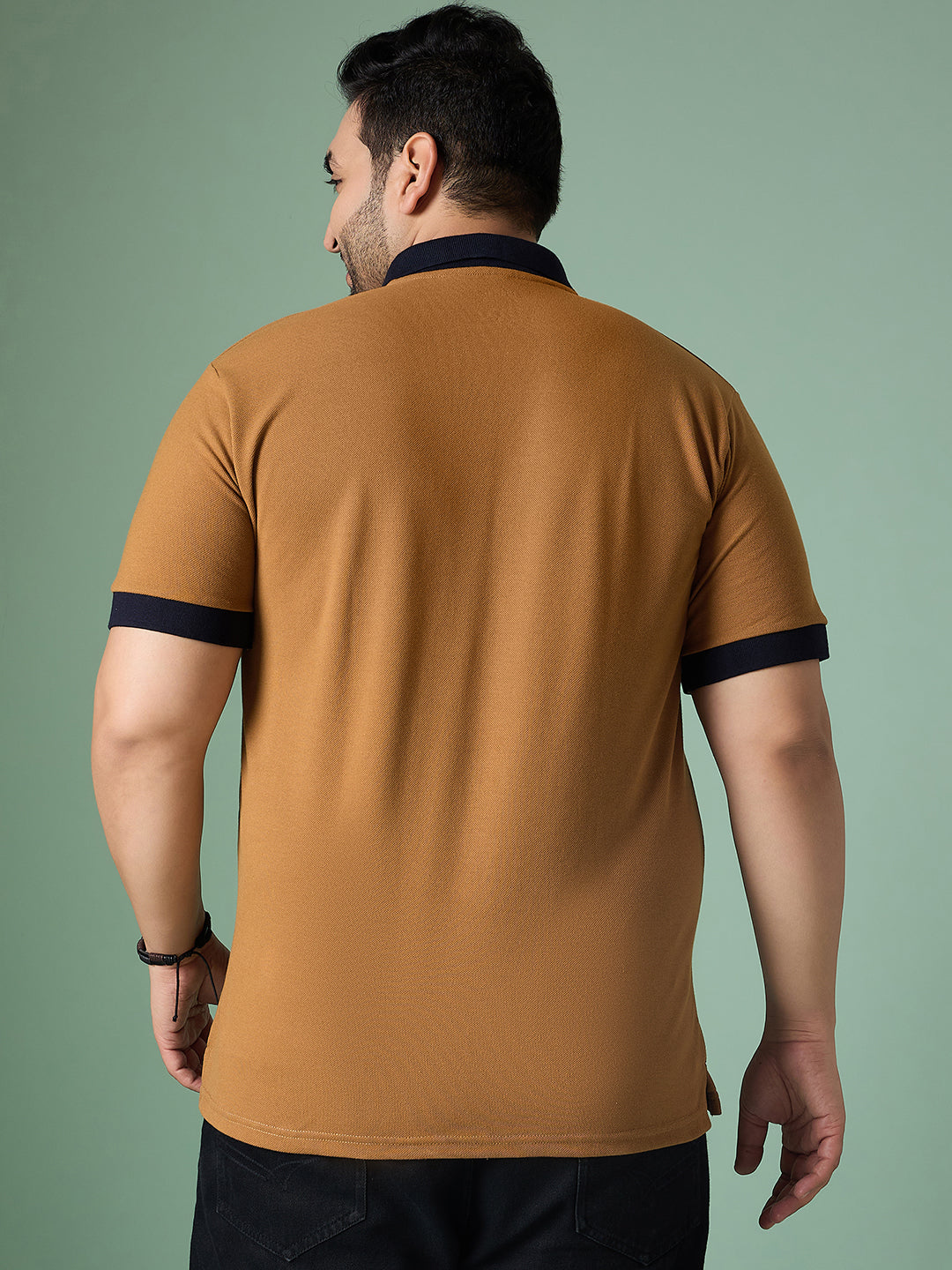 Men Plus Size Tavro Solid Polo Tshirt - bigbanana