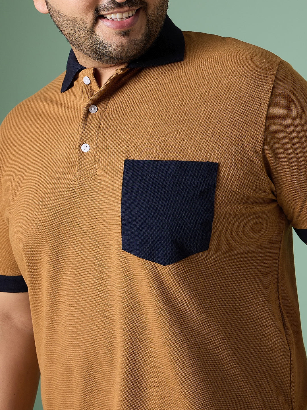 Men Plus Size Tavro Solid Polo Tshirt - bigbanana