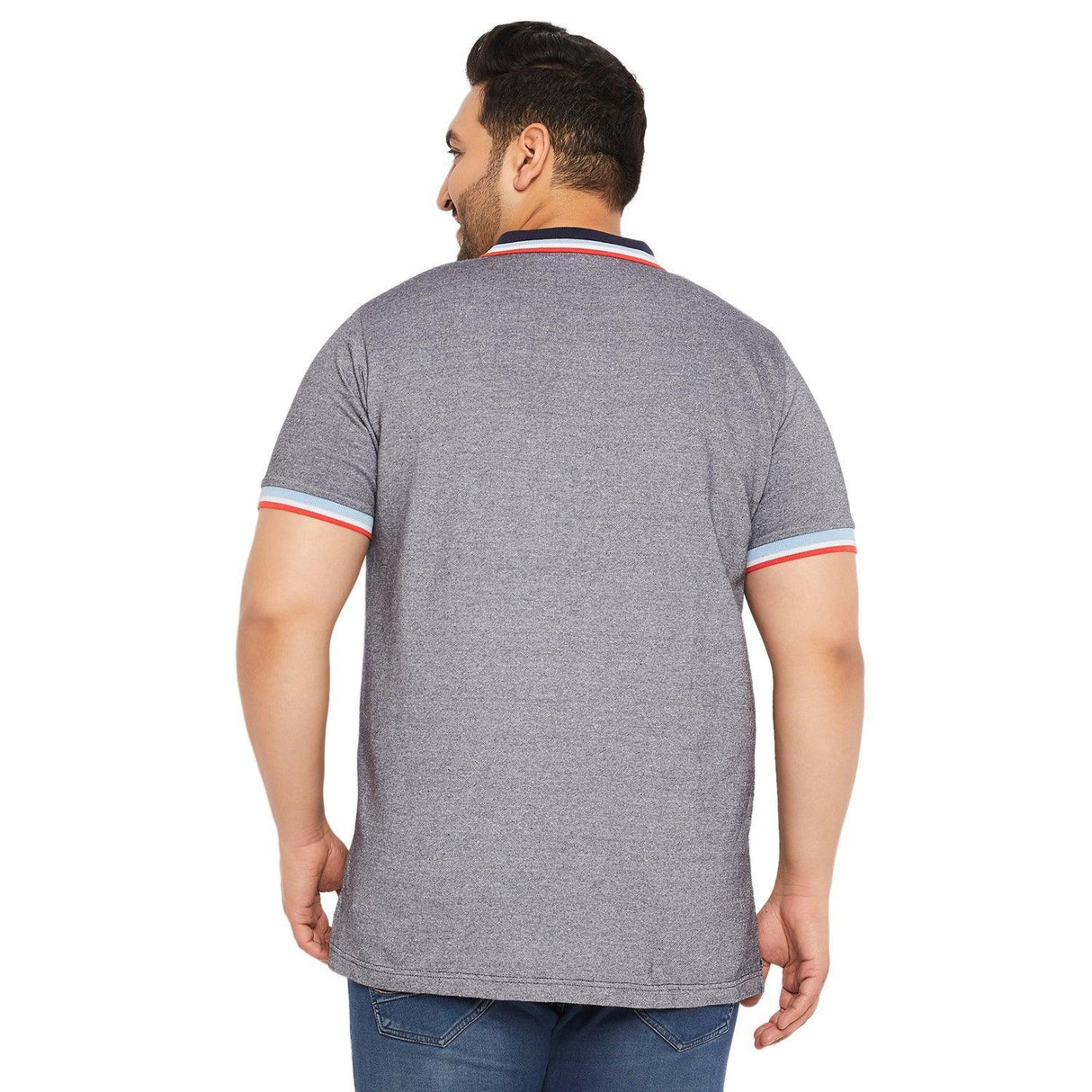Men Plus Size Tecla Solid Polo Tshirt - bigbanana