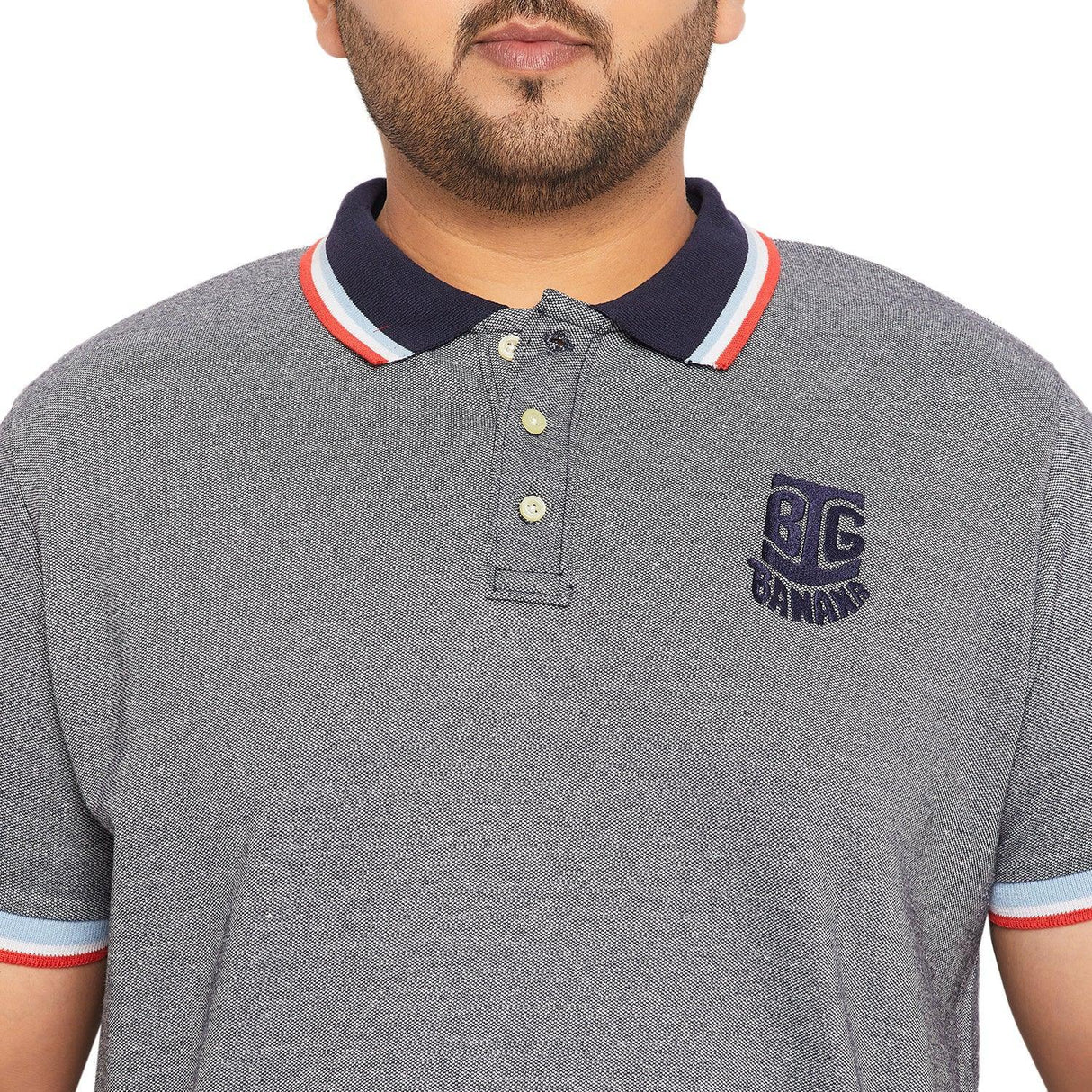 Men Plus Size Tecla Solid Polo Tshirt - bigbanana