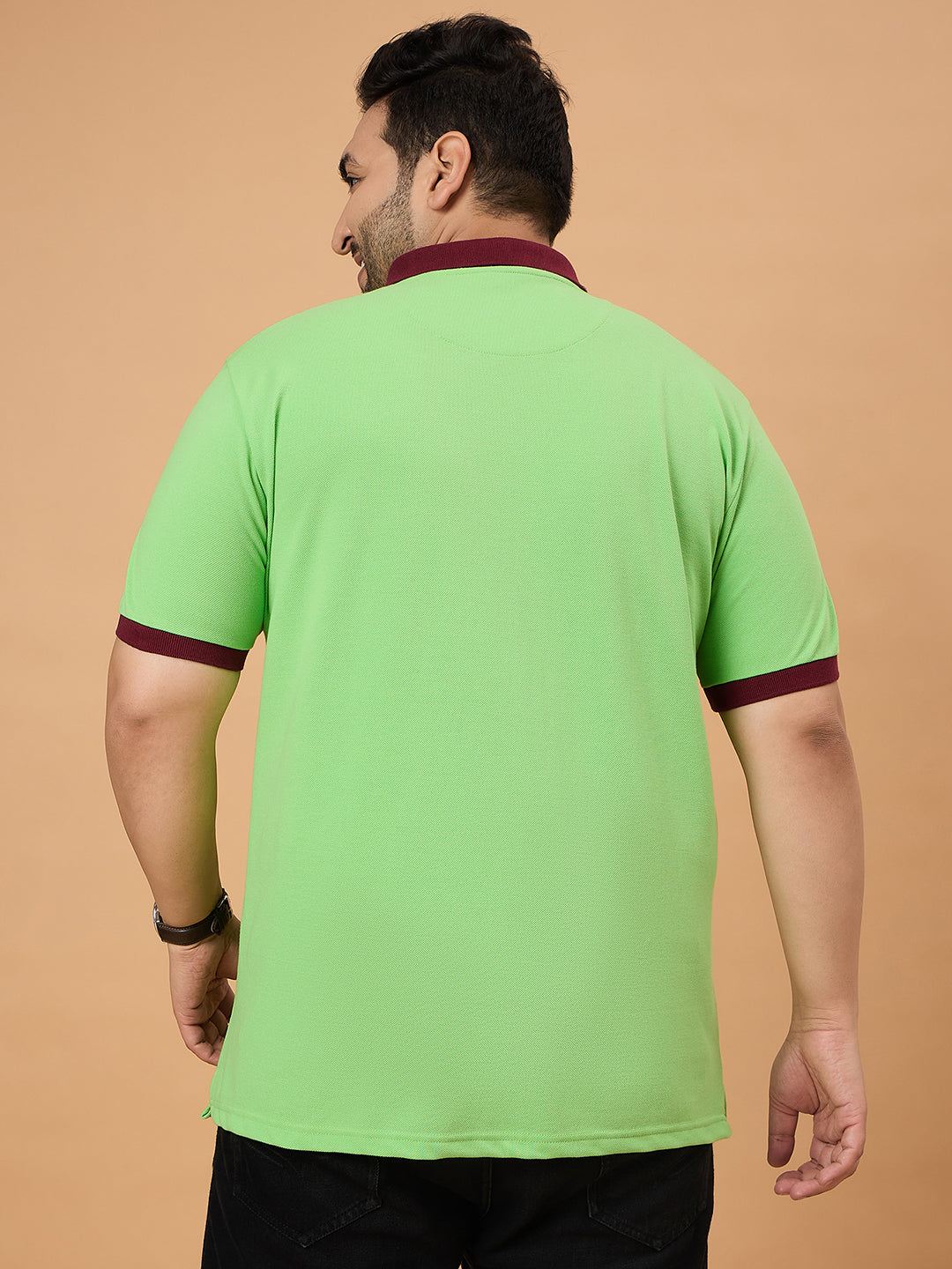 Men Plus Size Texzo Striped Polo Tshirt - bigbanana