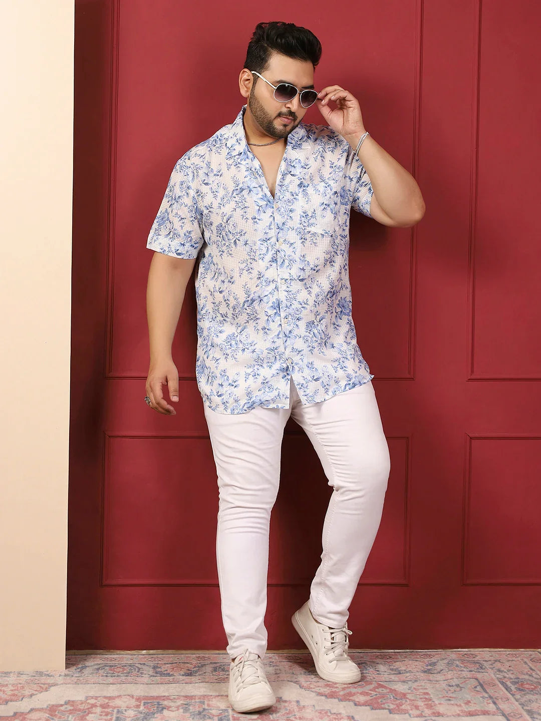 Men Plus Size Teyron Multicolor Printed Shirt - bigbanana