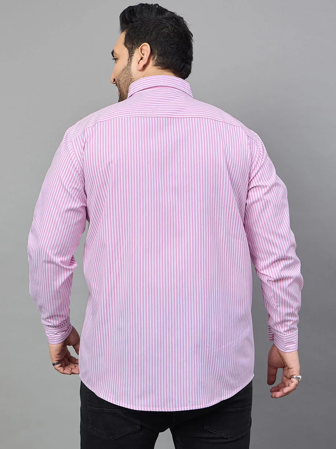 Men Plus Size Thiago Striped Shirt - bigbanana