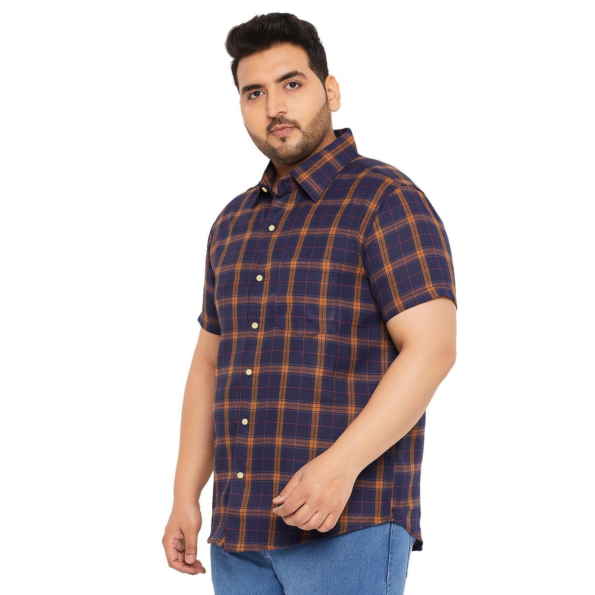Men Plus Size Thistle Checked Shirt - bigbanana
