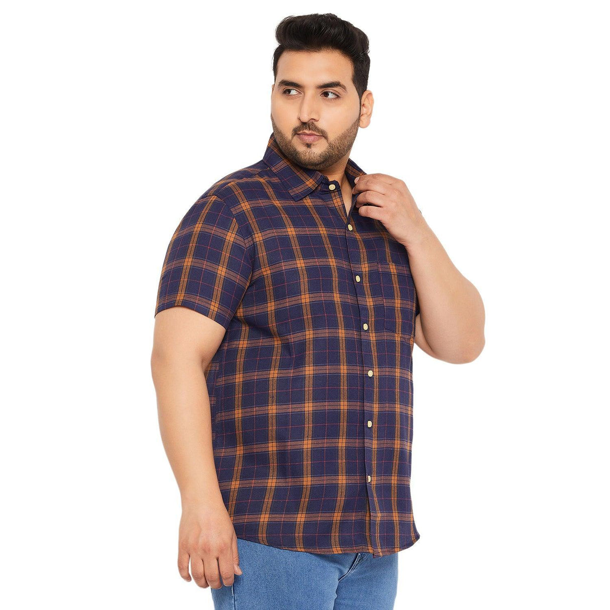 Men Plus Size Thistle Checked Shirt - bigbanana