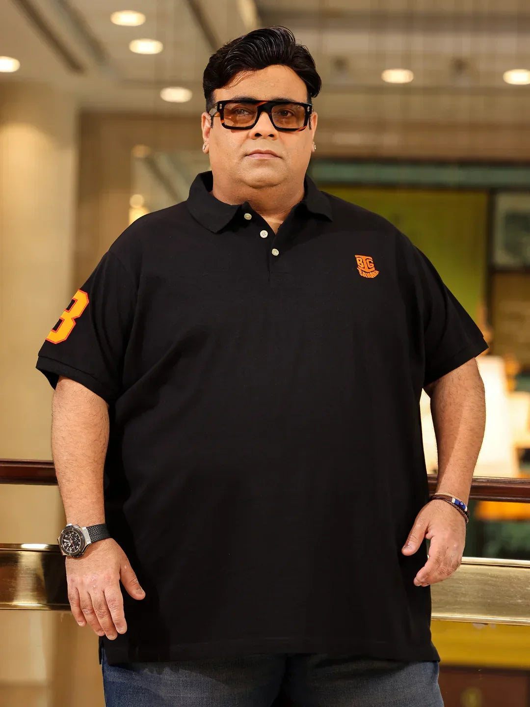 Men Plus Size Tim-B Solid Polo Tshirt - bigbanana