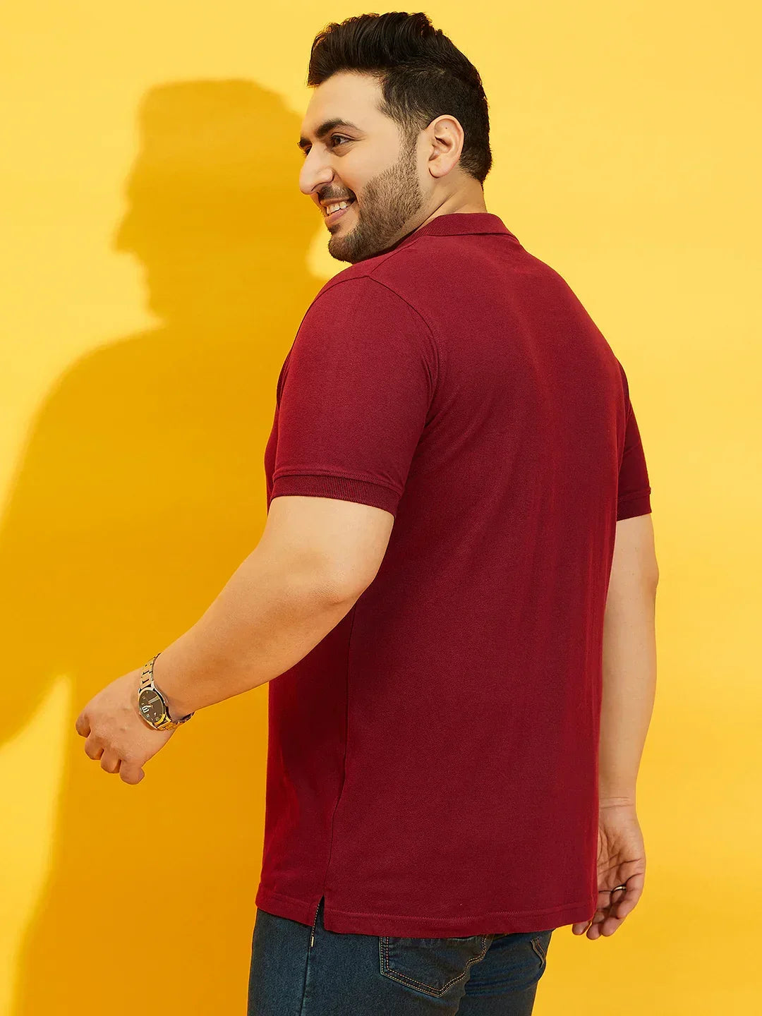 Men Plus Size TIM-MR Solid Polo Tshirt - bigbanana