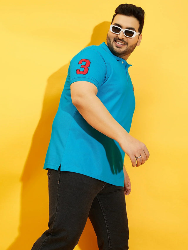 Men Plus Size Tim-T Solid Polo Tshirt - bigbanana