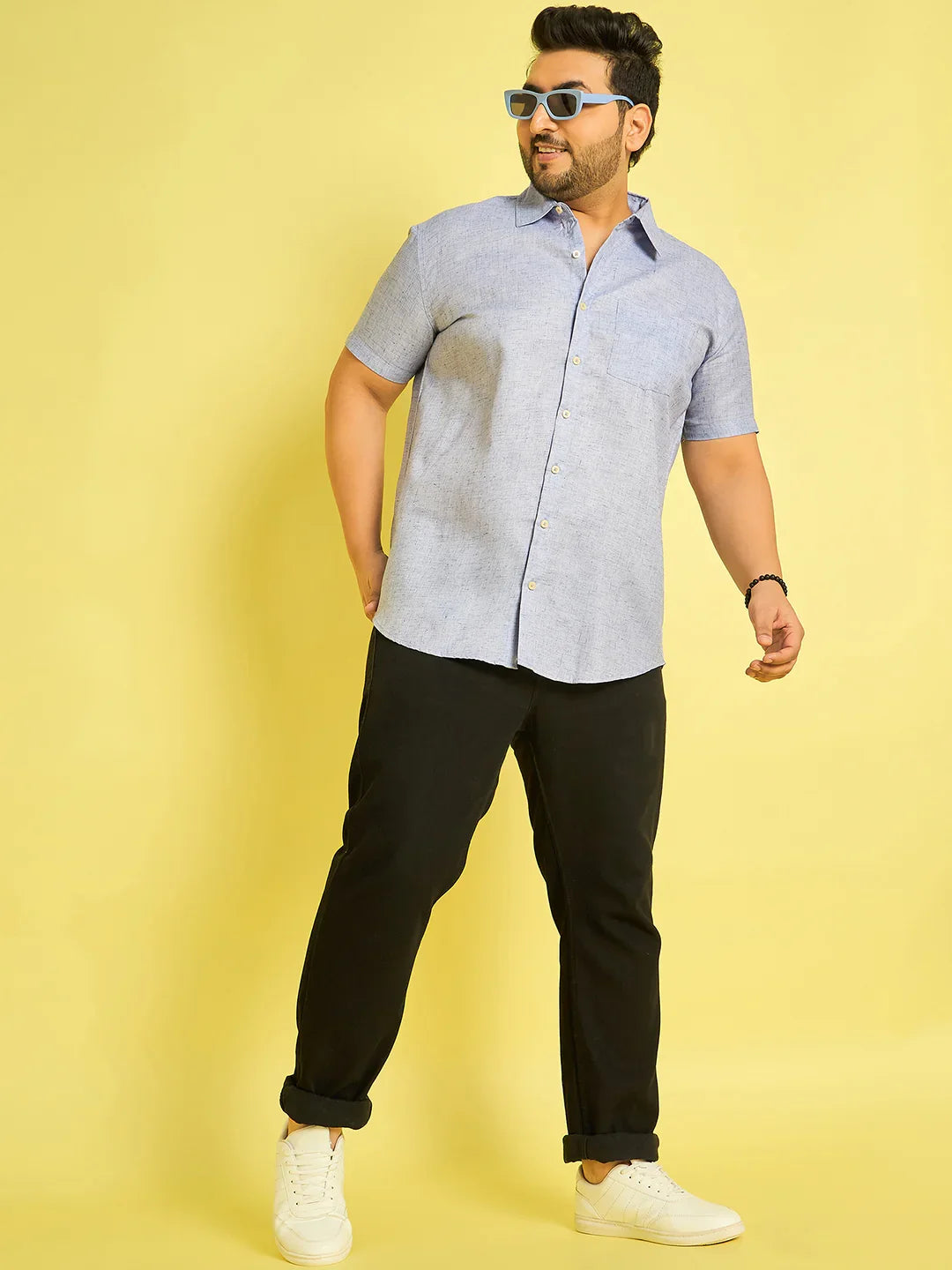 Men Plus Size Cruz Solid Shirt - bigbanana