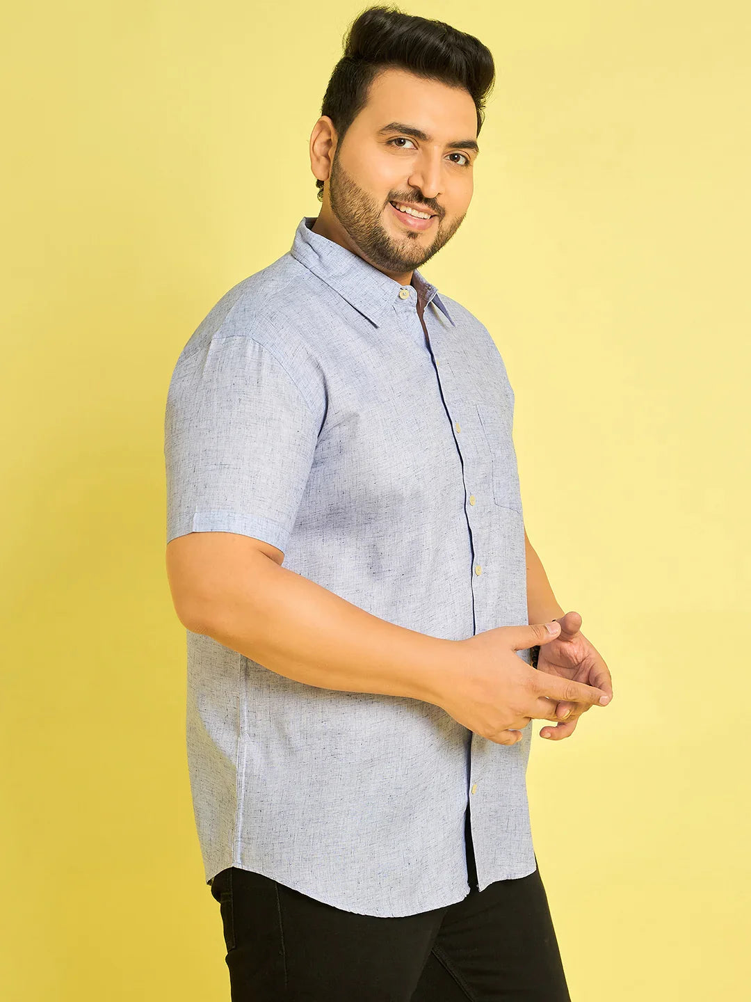 Men Plus Size Cruz Solid Shirt - bigbanana