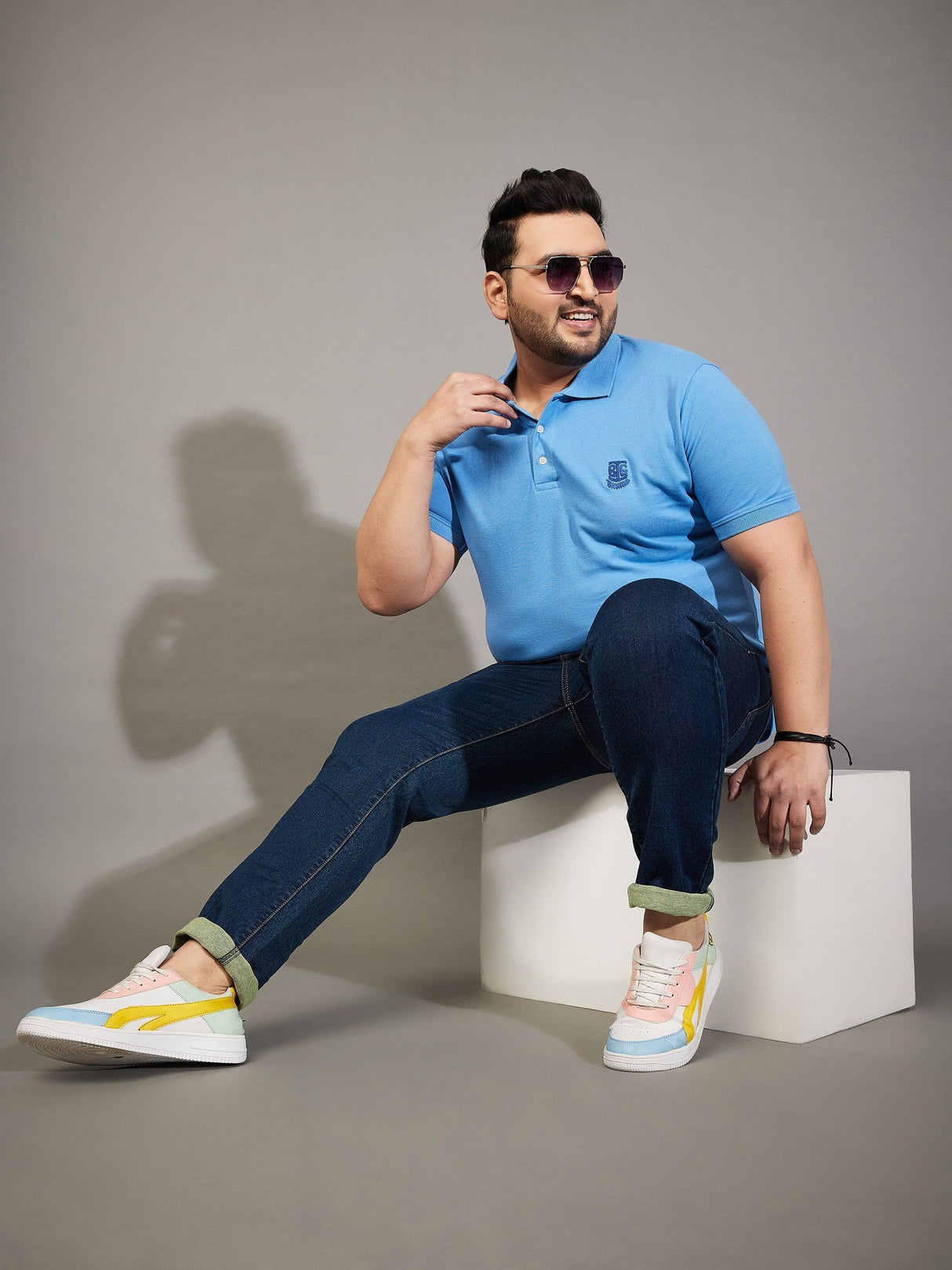 Men Plus Size Treadstone Tinted Washed Jeans - bigbanana