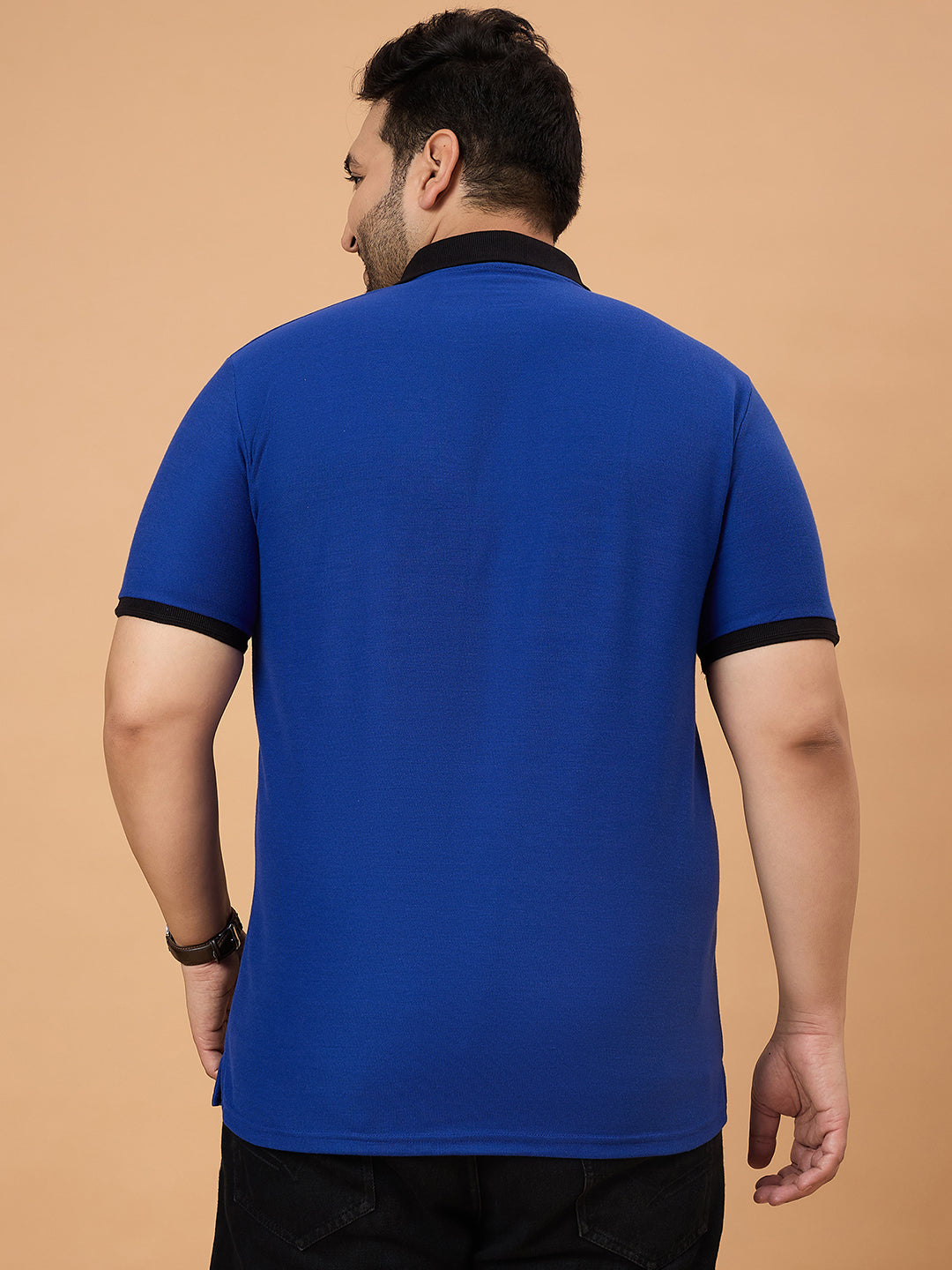 Men Plus Size Trendin Striped Polo Tshirt - bigbanana