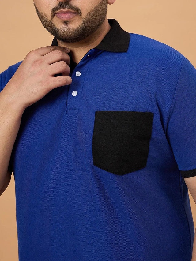 Men Plus Size Trendin Striped Polo Tshirt - bigbanana