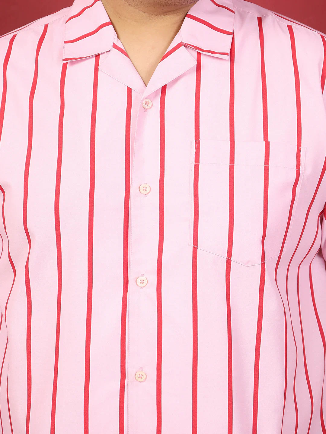 Men Plus Size Tundiq Multicolor Striped Shirt - bigbanana