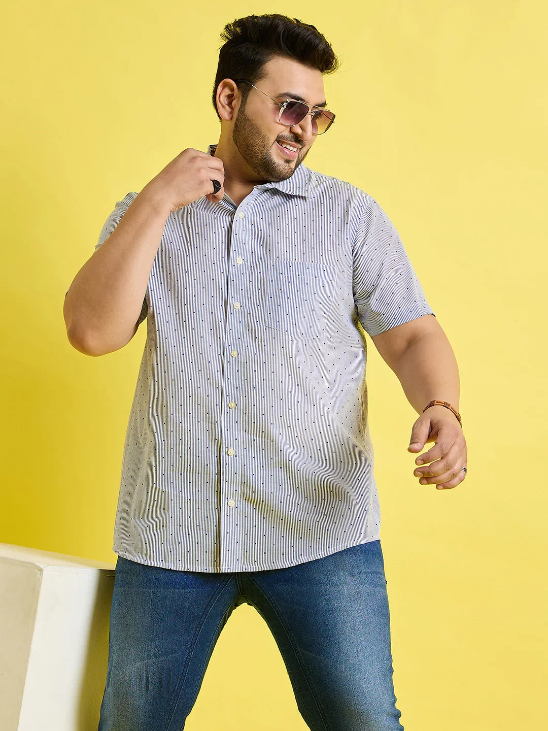 Men Plus Size Vigo Printed Shirt - bigbanana