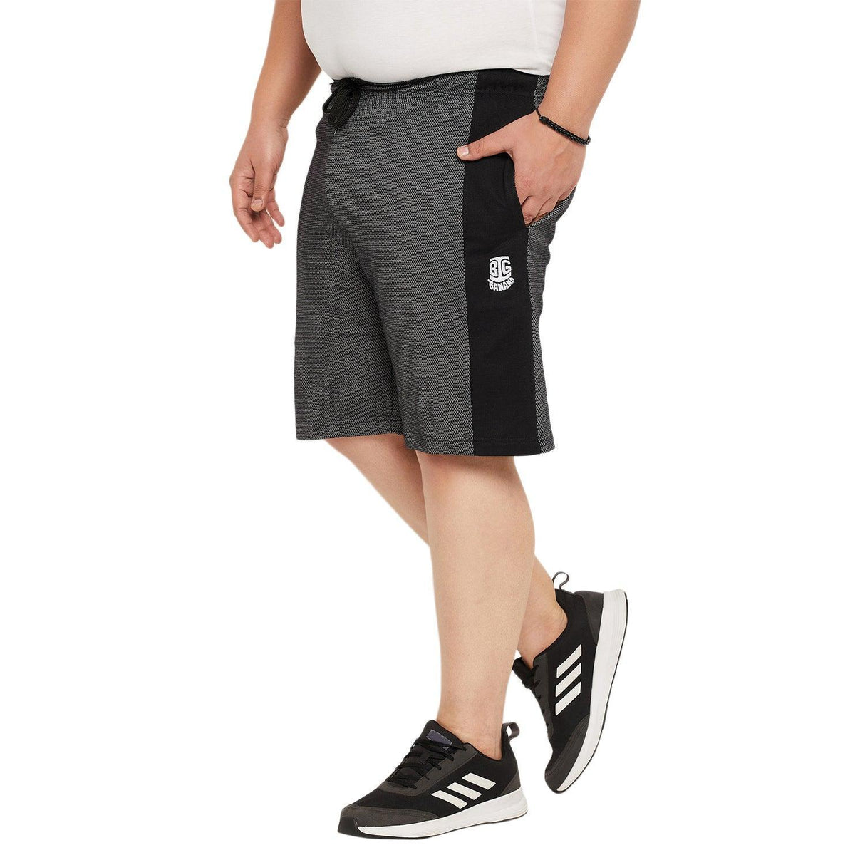 Men Plus Size Volcano Textured Shorts - bigbanana