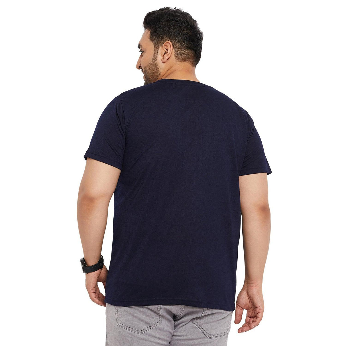 Men Plus Size Voltage Printed Round Neck Tshirt - bigbanana