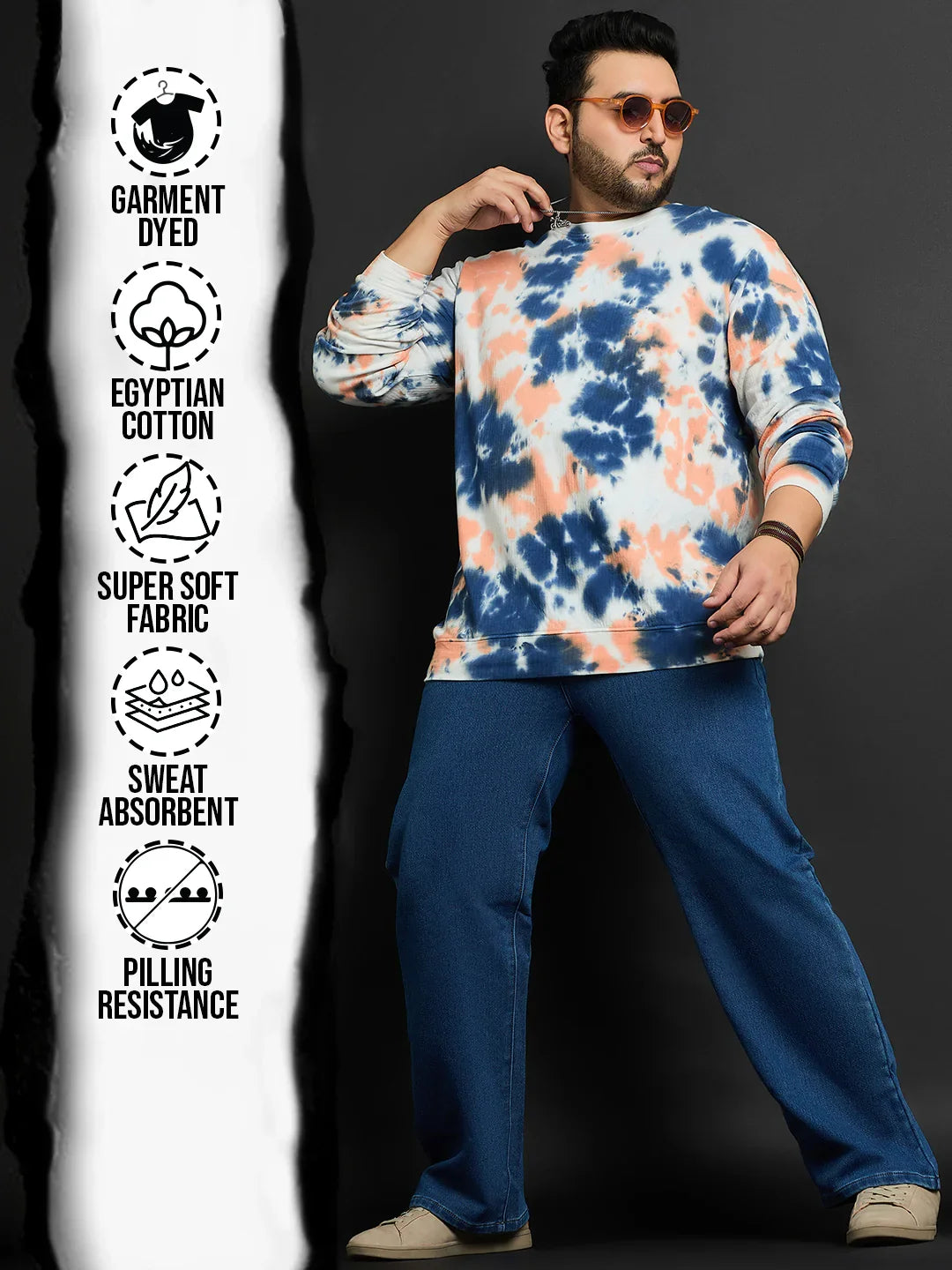 Men Plus Size Washington Printed Round Neck Tshirt - bigbanana