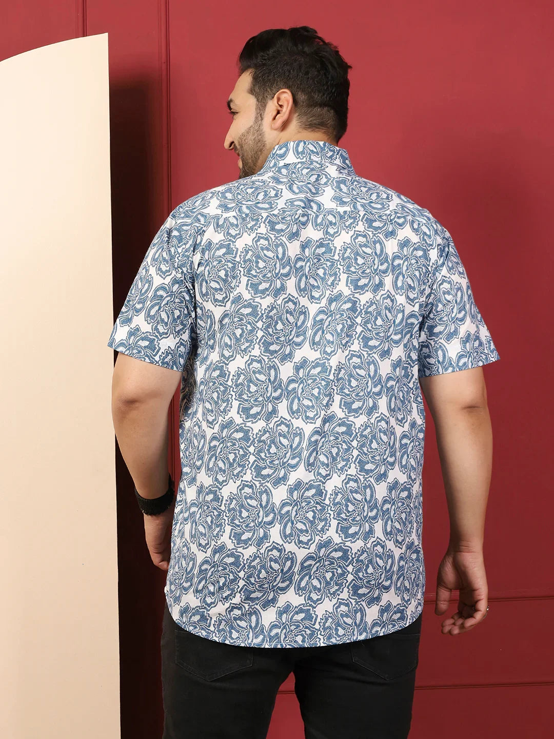 Men Plus Size Wearth Multicolor Printed Shirt - bigbanana