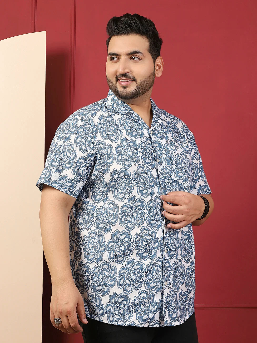 Men Plus Size Wearth Multicolor Printed Shirt - bigbanana