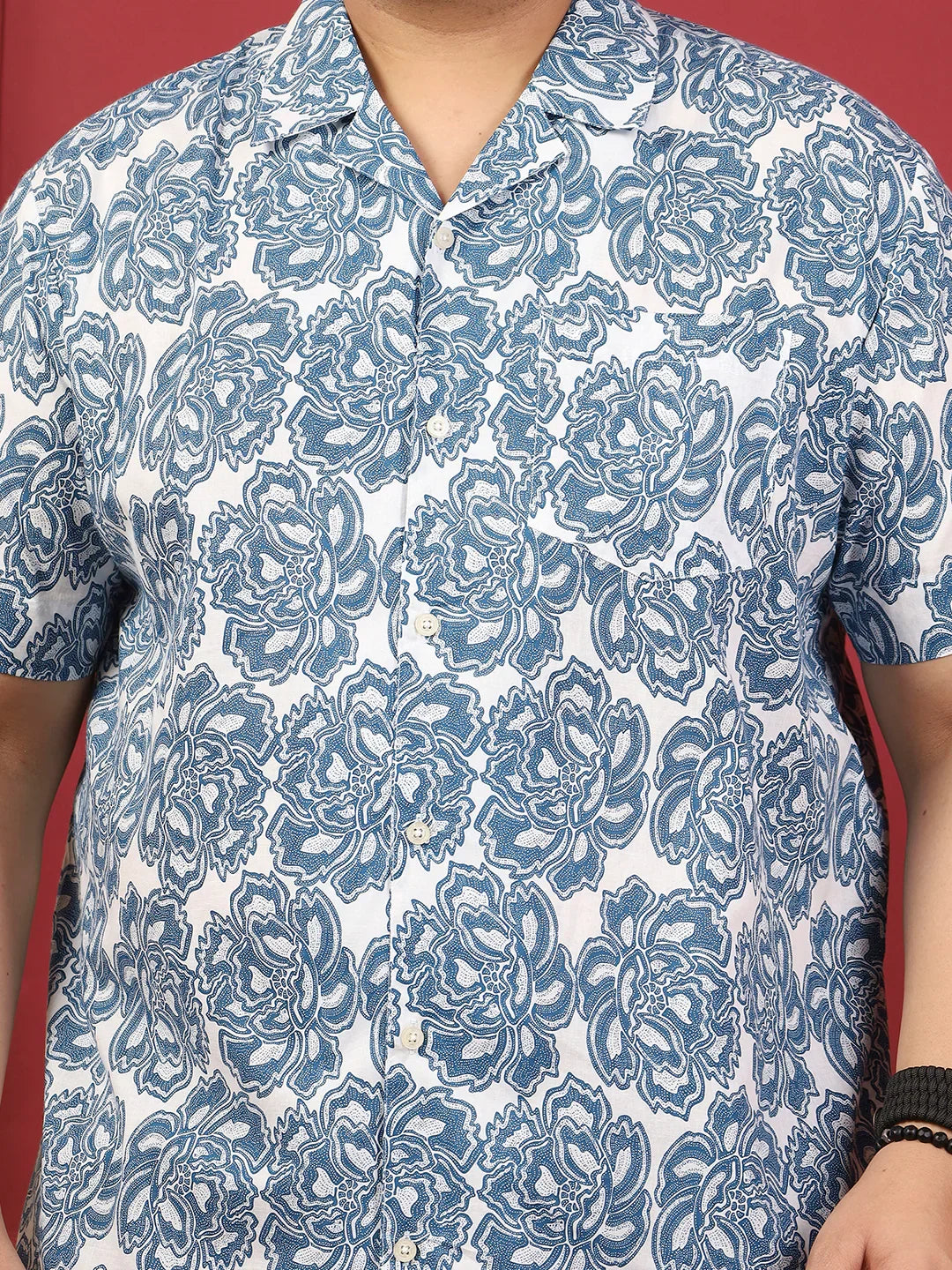 Men Plus Size Wearth Multicolor Printed Shirt - bigbanana